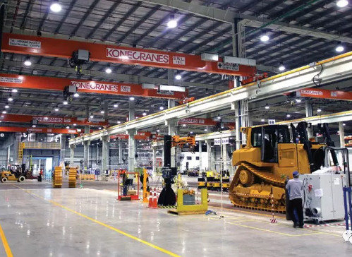 科尼為卡特彼勒新工廠配備CXT起重機，CLX科尼電動葫蘆